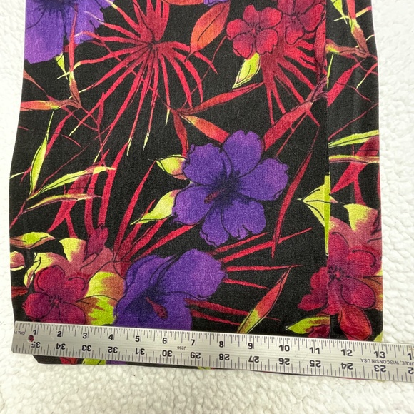 Women’s Multi Floral, XL Travel Smith Slinky Wide Leg Pants - Picture 8 of 9